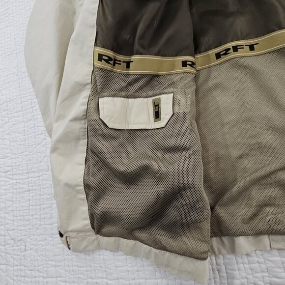 RFT by Rainforest Full Zip Utility Jacket Men's XL Beige Fully Lined EUC Vented - Picture 12 of 16